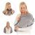 LaLoona nursing scarf breathable nursing cover for on the go - cover/cloth for breastfeeding - nursing loop/bolero made of cotton - grey
