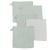roba organic set of 5 washcloths 'Lil Planet' frosty green muslin organic cotton GOTS 25 x 25 cm