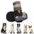 Eyin dog shoes Paw protection 2 pieces breathable dog shoes with a non-slip sole and reflective Velcro fastener for small medium and large dogs outdoor sports black size 8 size 8: width 7.3 cm a-black breath-active (2 pieces)