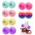 Roller Skate Pom Poms with Bells - 12pcs Tie-on Ice Skate Pompom Puff Balls, Fluffy Faux Rabbit Fur Quad Roller Skate Accessories with Shoelace for Women Girls Kids Adult (3.1", 6Colors)