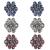 Carede 1.2 inch Rhinestone Butterfly Claw Hair Clips Hair Clamp Crystal Bow Hair Jaw Clip Barrettes for Girls Women Pack of 6 No2(Mixed 6 pcs)