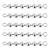 Dr.Fish 20 Pack Fishing Bead Chain Swivels Stainless Steel Catfish Swivels Catfish Tackle Catfish Rig Fishing Tackle Fishing Gear Freshwater Saltwater 6 bead 3/16"