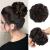 FESHFEN Messy Bun Hair Piece Hair Scrunchies Thick Curly Wavy Hair Piece Synthetic Donut Updo Hairpieces for Women Girls Medium Brown 55 g (Pack of 1) 6# Medium Brown