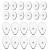 TENS Unit Replacement Pads Snap On TENS Unit Pads 22Pack Multiple Sizes Electrodes TENS Unit Pads Reusable 35-50 Times Self-Adhesive SM Electrodes Compatible with Belifu EMS Muscle Stimulator Machine 22 Pack Combination