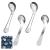 Futongda 4 pieces of stainless steel spoon for children baby curved training spoons dessert spoon coffee spoon small serving spoon feeding spoon dining spoons (silver 2 styles)