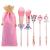  5 Pcs Makeup Brush Set Lilo and Stitch Cosmetic Brushes for Powder Eyeshadow Blushes Lips Portable Kawaii Makeup Brush Stitch Gifts for Girl Women