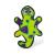 Outward Hound Kyjen 32070 Invincibles Pl schgecko Without filling Durable dog toys squeaky toys with 2 squeaking elements size S yellow/green m gecko