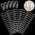 120pcs Fake Nails Oval Shape Full Cover Stiletto Fake Nail Tips False Nail Art Tips For Practice Hand Display Nails Art Gel Design - Transparent
