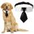 Hacraho dog tie 1 pack of dog smoking neck band with a black tie adjustable dog collar with quick lock buckle (L)
