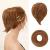 BARSDAR HAARDIE HAIR Extensions Hair-Knoten-Horse-Tiez-extension straight synthetic hair part short ponytail roll hair jewelry just scrunchy for women light auburn 20cm 30# light auburn
