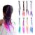 Grayoe colorful braided hair colorful strands of hair children 8pcs hair parts twist braid with an elastic rope band for girls women party birthday entertainment parks and travel (multi -colored) colored short hair