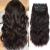 20 Inches Dark Brown Hair Extensions clip in 4Pcs Synthetic Clip in Hair Extension Curly Hair Extensions Clip in Natural Thick Hair Extensions Wavy Hair Pieces for Women (Color:Dark Brown)