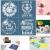 Alinacutle Silkscreen Stencil Reusable Self-Adhesive Silk Screen Printing  BEE Kind Sentiments for Home Decor/Printing on Wood/Fabric/Wall/Cup/Plate/Glass/Paper 8 x 8  (Bee Pattern)