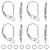TOAOB 8pcs 925 Sterling Silver Leverback French Earring Hooks Hypoallergenic Dangle Earwire Findings 16x9mm with Jump Rings for Jewelry Making