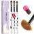 Saviland Acrylic Nail Brush Set: 3pcs Professional Nail Brush for Acrylic Powder Nails Kolinsky Acrylic Brush Wooden Handle Nail Art Brushes Nail Tools Kit Size 8/10/14 Christmas Women Gift Set 01-3 pcs-white & black