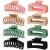 Large Hair Clips,Claw Clips,FDBJulyy 4.3" Hair Clips for Women & Girls,2 Styles 4 Colors 8 Pack Strong Hold Matte Claw Hair Clips for Women Thick Hair & Thin Hair, 90's Vintage Claw Clips Black,Green,yellow,Pink