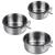 Firtink 3 Pieces Bird Feeding Dish Cups Set Stainless Steel Parrot Feeding Cups Animal Cage Water Food Bowl Bird Cage Cups Holder with Clamp Holder for Bird Parrot Water Food Dish Feeder(S/M/L)