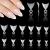 Vetpw 600 pieces French short false nail tips acrylic fake nail tips artificial nails art tips for diy salon house women nail design 12 sizes (natural)