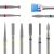 Melodysusia 10PCs Diamant Bits Set Professional Grinding Body Ground Top Nail miller Seats Set For Manicure Pedicure Nail Care Silver