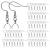 Earring Hooks 50PCS/25Pairs, Stainless Steel Ear Wires Fish Hooks, Hypo-allergenic Jewelry Findings Parts for DIY Jewelry Making Silver
