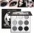 Black Smoky Eye shadow Palette  DE LANCI PANDA 9 Colors True Black Dark Grey Smokey Eyeshadow Palette Goth Makeup Pallet  9 Soft Matte Shimmer High Pigmented Basic Black White Gray Shade for Halloween