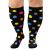Plus Size Compression Sock For Men and Women: Graduated Compression Stockings for Support Flight Travel Running Pregnancy Sports Edema Nurses Athletic 20-30 mmHg 1Pairs Color Dots 3XL