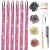 Hair Tinsel Kit With Tools  Pink Tinsel Hair Extensions 6Pcs 1200 Strands  Fairy Hair Tinsel Heat Resistant  Glitter Hair Extensions Sparkling Shiny Hair Tensile for Women (Pink 6Pcs)