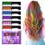 Temporary Bright Hair Chalk Set - Kalolary Metallic Glitter for All Hair Colors- Built in Sealant for Hair Dyeing Halloween Party and Cosplay DIY 6 Colors