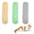 Pinenuts 3 Pcs Cat Catnip Toys Interactive Cat Teeth Toy with Catmint & Crinkle Pillow Plush for Indoor Cats Kittens Scratch Chewing Teeth Grinding Green + Grey + Yellow