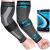 beister Compression Arm Sleeves with Elastic Strap for Men & Women (Pairs)  Elbow Braces  20-30 mmhg Non-Slip Breathable Thick Full Arm Supports for Tennis Elbow  Workouts  Arthritis Lymphedema DVT Black L