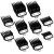 Professional Hair Clipper Guards Guides 10 Pcs Coded Cutting Guides #3170-400- 1/8 to 1 fits for All Wahl Clippers(Black-10 Pcs)