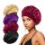 4PCS Silk Bonnet for Sleeping Hair Wrap Satin Bonnets Shower Cap for Black Women Men  Elastic Wide Band Hair Bonnet Cap for Sleeping Curly Hair(Black & Wine Red & Purple & Brown) Multicolor