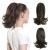 CJL HAIR Dark Brown Claw Clip Ponytail Extension Drawstring Short Wavy Curly Pony tails Synthetic Fake Instant Shake and Go Hairpieces Hair Pieces for Women Girls Kids 12 Inch (Pack of 1) Dark Brown