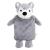 Premium Children's Hot Water Bottle 1 Litre with Beautiful Soft Fake Fur Cover Bed Bottle Made of Natural Rubber Heat pad Different Models - T V Rheinland Tested (Husky)