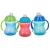 Nuby 3 Piece No-Spill Grip N  Sip Silicone Cup with Soft Flex Spout  2 Handle with Clik It Lock Feature  Boy  10 Ounce