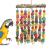 MQUPIN Large Parrot Toys Chewing Bird Toys Natural Wooden Blocks Takraw Parrot Cage Bite Toy Suits Parrot Toys African Grey for Large Medium Birds Macaws African Grey Cockatoos Amazon Parrots 8 Counts