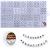 Eppingwin 1400 pcs Letter Beads, 4x7 mm Acrylic Beads, Beads for Jewelry Making, Beads for Bracelet Making, Alphabet Beads, in 28 Grid Box (White and Black) 4 x 7 mm (Round beads, 1mm hole) Black Letters & White Base