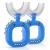 U Shaped Toothbrush - for Kids  Manual Whole Mouth Toddler Toothbrush Age 2-4 5 6 & up  Food Grade Soft Silicone Brush Head  360  Oral Teeth Cleaning Design  Good for Children's Dental Health  2 Blue