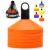 Pro Disc Cones (Set of 50) - Agility Soccer Cones with Carry Bag and Holder for Sports Training, Football, Basketball, Coaching, Practice Equipment, Kids - Includes 15 Best Cone Drills Book Bright Orange