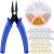 Split Rings for Jewelry Making  Caffox 700pcs Small Split Ring with Split Ring Pliers  Double Closed Jump Rings Craft Jump Loops Opener for Necklaces and Bracelets