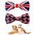 BIPY Union Jack Dog Bow Ties UK Flag Patriotic Dogs Collar Bowties For Holiday Party Celebrations King Charles Coronation Pet Grooming Accessories for Small Medium Cat Puppy Union Jack Bow Tie 9X5CM for SMALL and MEDIUM DOGS