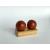 Two noble maidu wooden balls 45 mm to relax the hands - on a bamboo gear - Qi Gong - Hand flatterer - Hand balls - Hand therapy 2 Burmas with bamboo rack