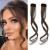 REECHO Long Side Air Bangs Wavy Curly Clip in Curtain Bangs Front Side Bangs Face-Framing Highlights for Women Daily Use 2 PCS Set Long Temples - Cool Dark Brown 12 Inch Cool Dark Brown