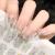 22 pcs Silver Glitter Semi Cured Gel Nail Strips Glitter Nail Gel Polish Wraps Self-Adhesive Nail Full Wraps Nail Strips Nail Tips Nail Wraps Sticker Decals