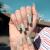 Luvadeyo 24pcs Ballerina Press on Nails Coffin Long Fake Nails Acrylic Full Cover Luxury Green False Nails for Women and Girls A-Green