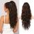 REECHO Ponytail Extension 26" Long Beach Wave Drawstring Pony Hair Extension Synthetic Pony Tail Hairpiece for Women - Chocolate Brown