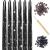 Black Hair Tinsel Kit with Tool 6pcs 1200 Strands Hair Tinsel Heat Resistant Fairy Hair Sparkling Shiny Glitter Tinsel Hair Extensions for Women Girls Kids 47Inch Black 6pcs