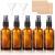 5 Pack Amber Glass Spray Bottles 50ML Empty Fine Mist Spray Bottle for Cleaning Perfume Cosmetic Sprays Black Nozzle