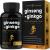 Korean Red Panax Ginseng Gold Series Double Strength Root Extract 10% Ginsenosides Energy & Focus Pills with Ginkgo Biloba, Vitamin B12, Acetyl L-Carnitine & BioPerine - Vegan Capsules