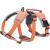 Belpro multi-purpose dog harness no breakdown no pulling reflective adjustable vest with durable handle dog dishes for large/active dogs (orange l) l (1 Pack) Orange